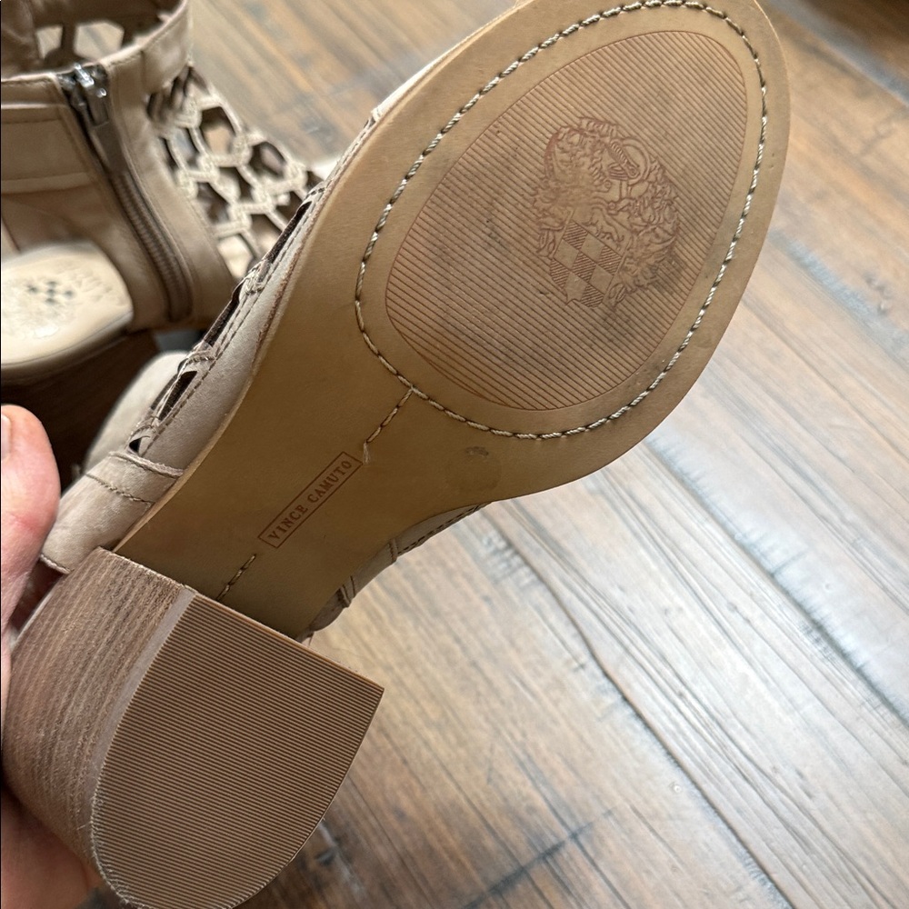 Vince Camuto Tan Cutout Heeled Sandals - Picture 3 of 3